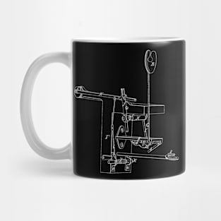 drawing attachment for spinning machine Vintage Patent Hand Drawing Mug